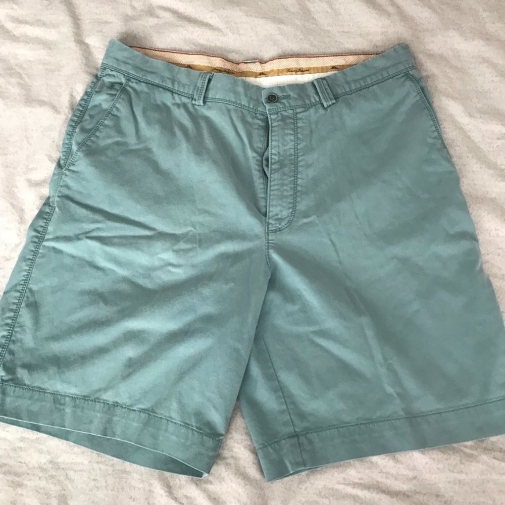 Mens Tommy Bahama Tencel/Cotton Flat front shorts 35